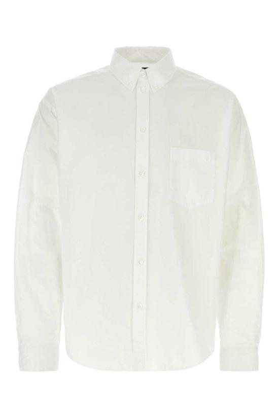  발렌시아가 긴팔 셔츠 폴리티컬 스텐실 라지핏  화이트