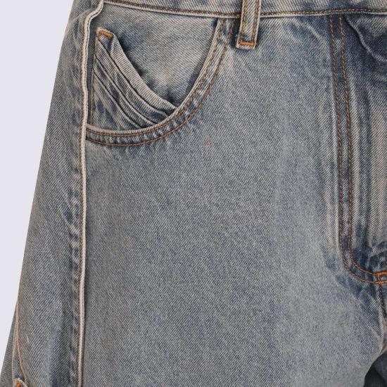  디 아티코 데님 팬츠 아티코 블루 코튼 데님 진 - THE ATTICO