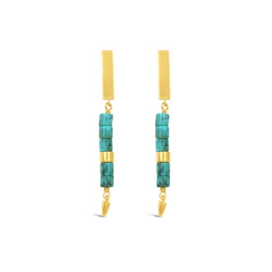  시에라 윈터 주얼리 이어링 팔로마  골드 베르메일/터쿼이즈 - SIERRA WINTER JEWELRY