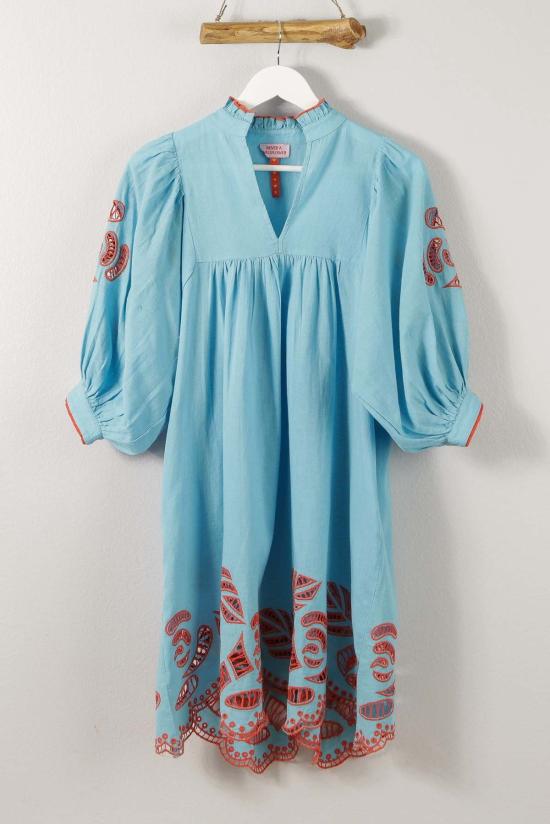  Never a Wallflower 숏 원피스 절대 벽을 쳐놓지 않는 하이넥 드레스 블루 - OTHER BRANDS