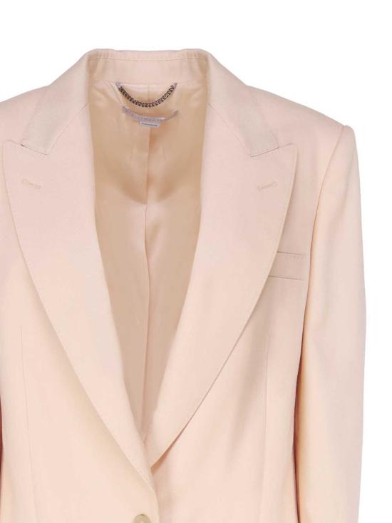  스텔라 맥카트니 수트 자켓 스텔라 매카트니 싱글 브레스트 블레이저 피치 색상 - STELLA MCCARTNEY