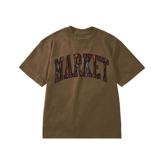  마켓 반팔 티셔츠 트리 바크 아크 티셔츠 브라운/화이트
