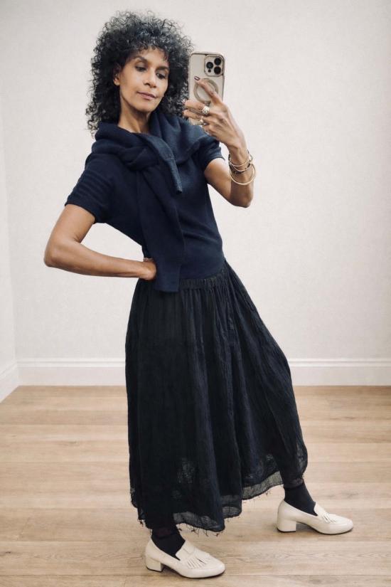  예세이트 롱 스커트 예사엣 마아자 스커트 에크루 - YESAET