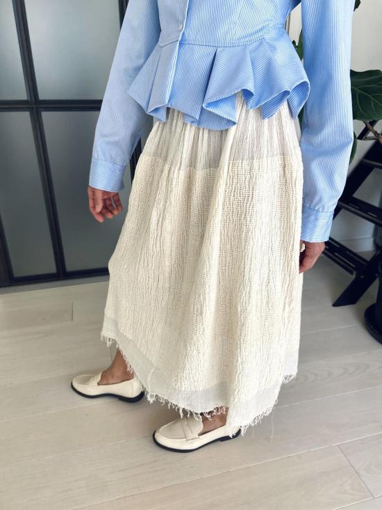  예세이트 롱 스커트 예사엣 마아자 스커트 에크루 - YESAET