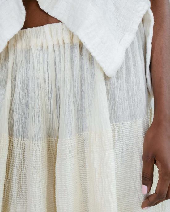  예세이트 롱 스커트 예사엣 마아자 스커트 에크루 - YESAET