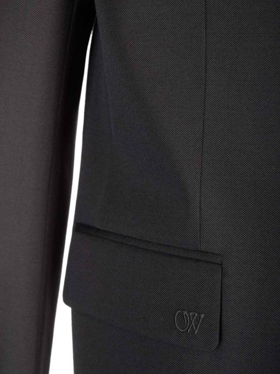  오프화이트 수트 자켓 울 블레이저 블랙 - OFF WHITE