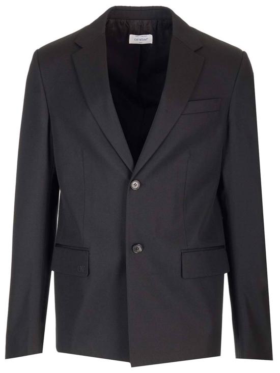 오프화이트 수트 자켓 울 블레이저 블랙