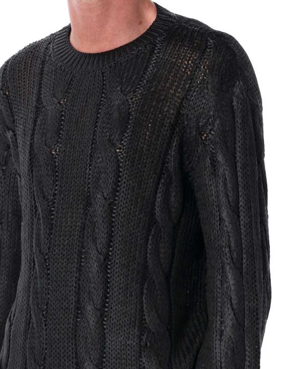  디젤 스웨터 K 미치우 샤이니 케이블 니트  블랙 - DIESEL