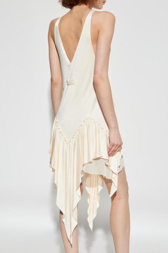  디 아티코 숏 원피스 아티코 러플 드레스 아이보리 - THE ATTICO