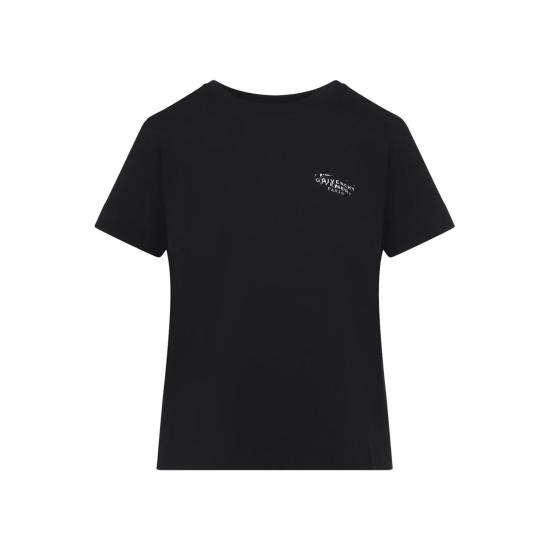  지방시 반팔 티셔츠 코튼 티셔츠 블랙 - GIVENCHY