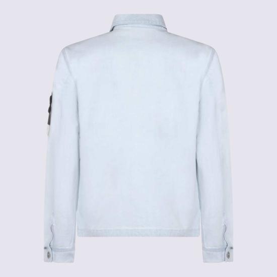  스톤 아일랜드 데님 자켓 코튼 데님 재킷 블루 엑스트라 - STONE ISLAND