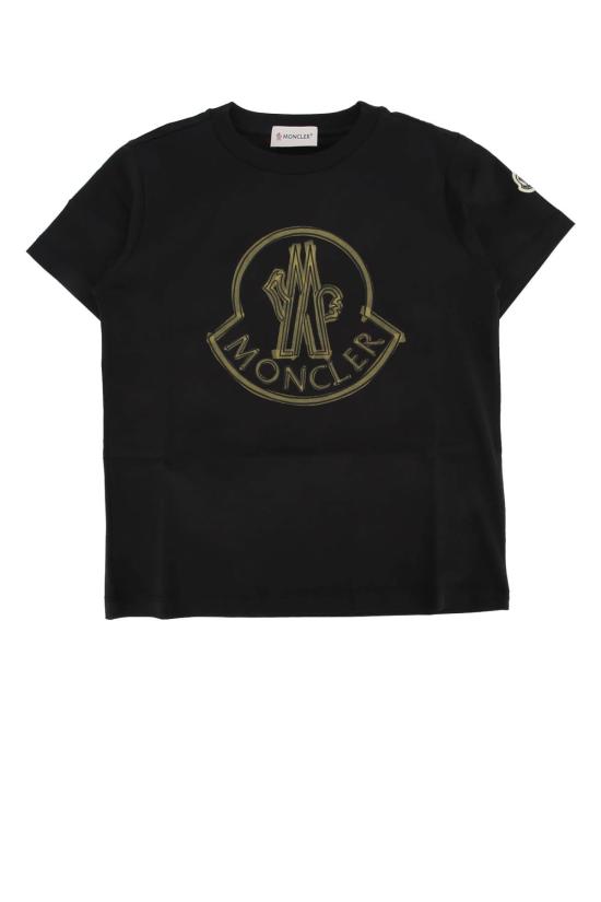  [키즈] 몽클레어 트레이닝 상의 키즈 반팔 티셔츠 블랙