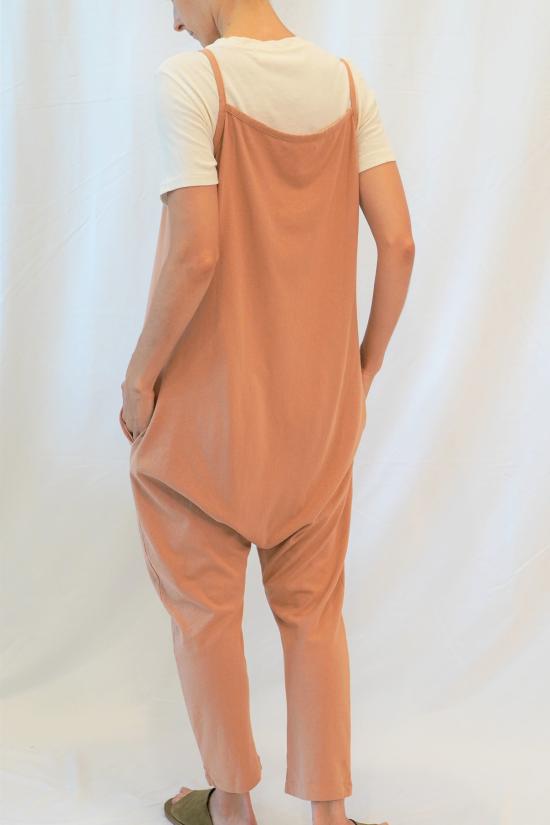  아멘테 점프수트 A Mente 코튼 루즈핏 베기  로즈 가든 - AMENTE