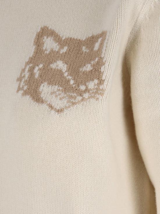  메종키츠네 스웨터 메종 키츠네 여우 머리  크림 - MAISON KITSUNE
