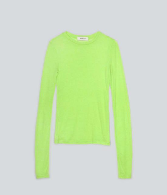  사야카 다비스 뉴욕 긴팔 티셔츠 사야카 데이비스 뉴욕 시스루 롱티 와사비 - SAYAKA DAVIS NEW YORK