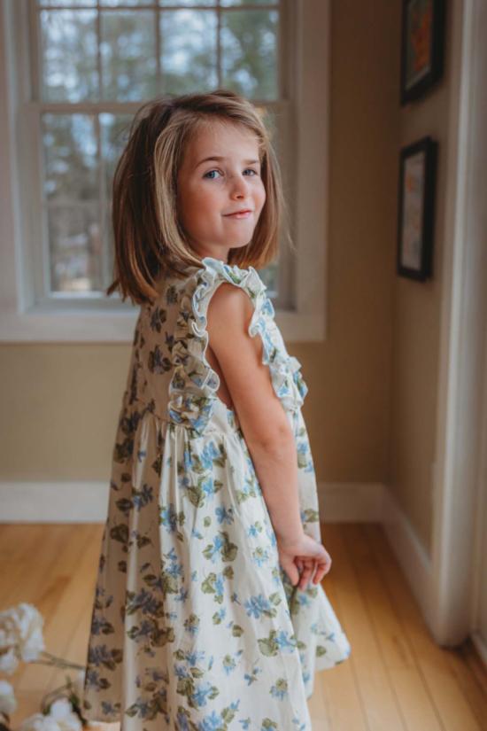  [키즈] Piper&Cloth 원피스 키즈  네오미 드레스 Fleurs Bleues - PIPER&CLOTH