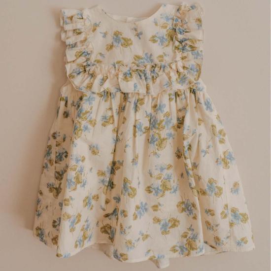  [키즈] Piper&Cloth 원피스 키즈  네오미 드레스 Fleurs Bleues - PIPER&CLOTH