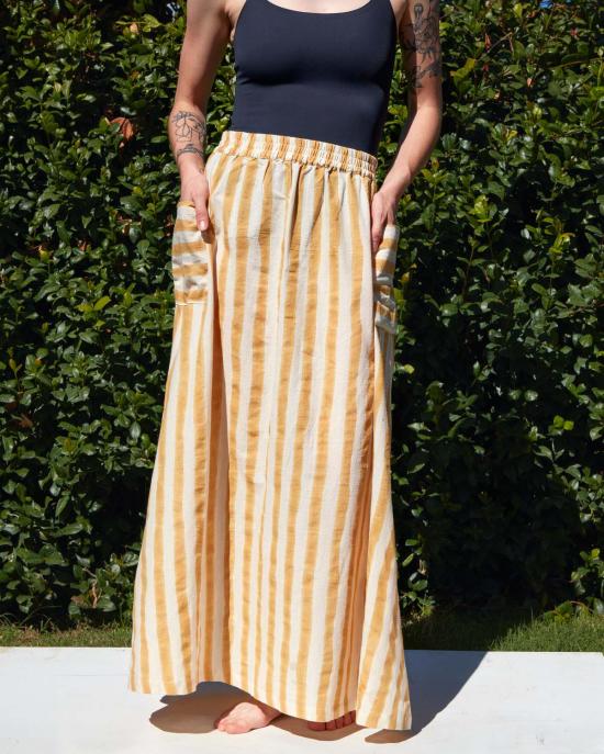  해피 프렌치 갱 롱 스커트 틸다 스커트 카멜 - HAPPY FRENCH GANG