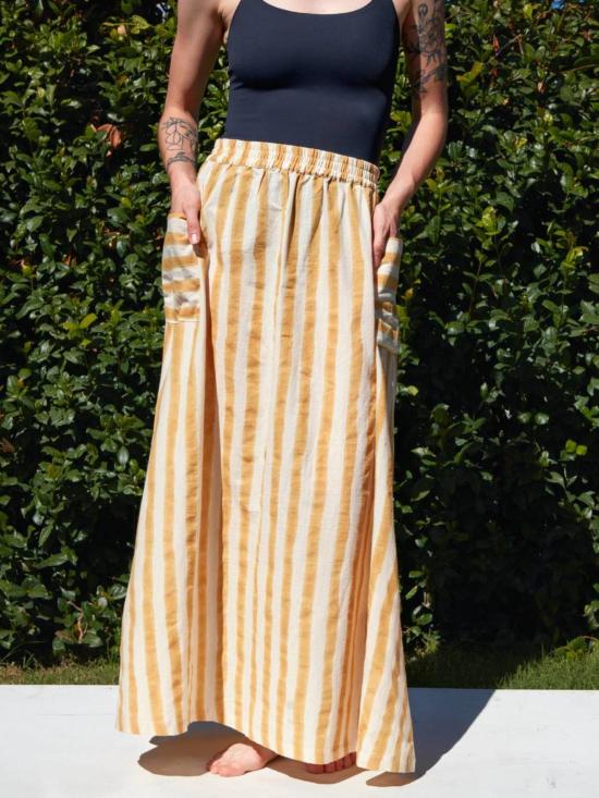  해피 프렌치 갱 롱 스커트 틸다 스커트 카멜 - HAPPY FRENCH GANG