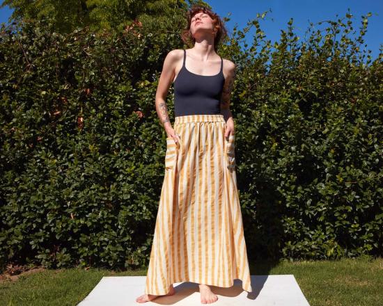  해피 프렌치 갱 롱 스커트 틸다 스커트 카멜 - HAPPY FRENCH GANG