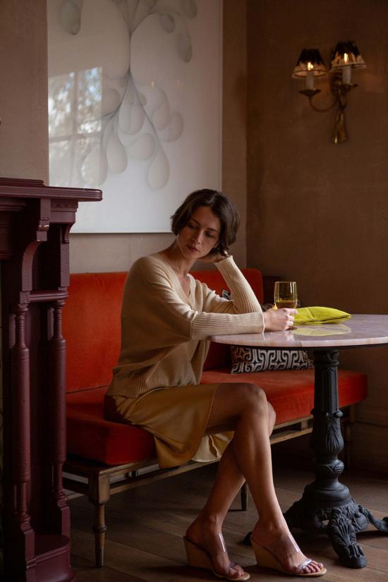  에리카 타노브 가디건 에리카 타노프 피마 코튼 박스  내추럴 - ERICA TANOV