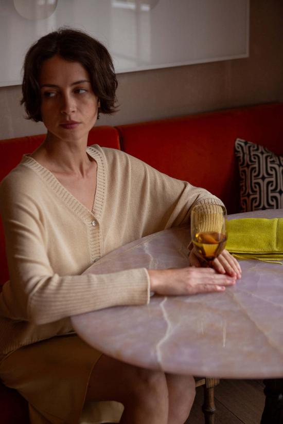  Erica Tanov 가디건 에리카 타노프 피마 코튼 박스  내추럴 - OTHER BRANDS