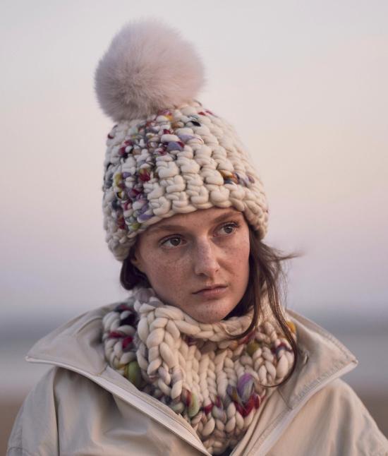  미샤램퍼트 모자 Mischa Lampert Twombly 비니 폼스터 + Arctix White Xl Pom