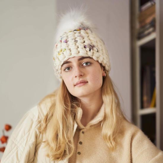  미샤램퍼트 모자 Mischa Lampert Twombly 비니 폼스터 + Arctix White Xl Pom - MISCHA LAMPERT