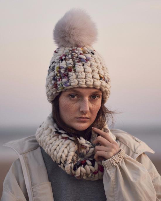  미샤램퍼트 모자 Mischa Lampert Twombly 비니 폼스터 + Arctix White Xl Pom - MISCHA LAMPERT