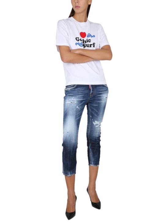  디스퀘어드2 반팔 티셔츠 Dsquared2 로고 티셔츠 (화이트) - DSQUARED2