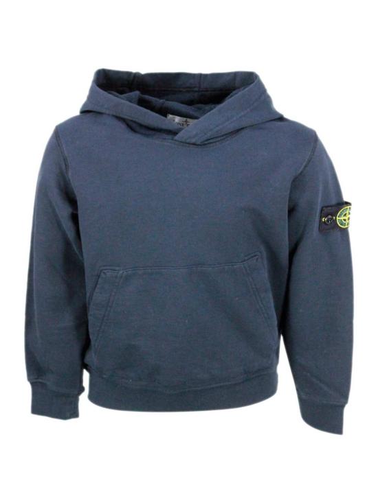  [키즈] 스톤 아일랜드 풀오버 아동용 스웨터 블루