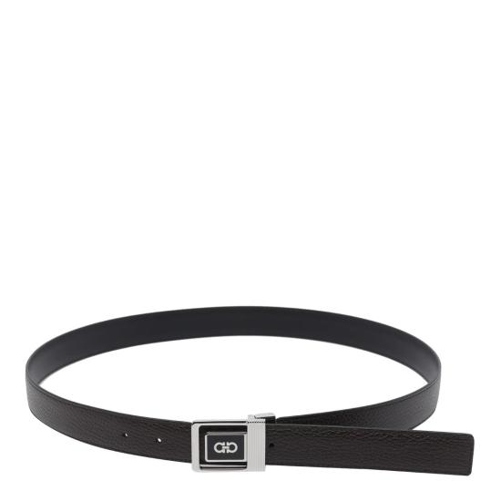  살바토레 페라가모 레귤러 벨트 페라가모 로고 양면  브라운