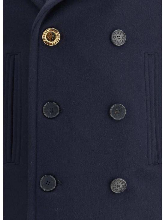  지방시 코트 더블 브레스티드  다크 블루 - GIVENCHY