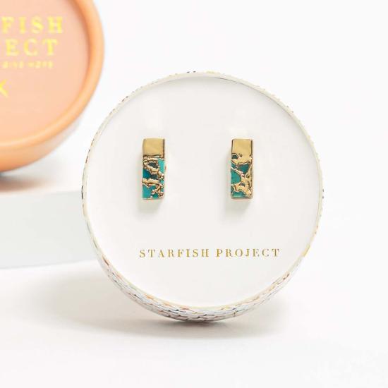  스타피쉬 프로젝트 이어링 브레이든 터쿼이즈 스터드 귀걸이 - STARFISH PROJECT