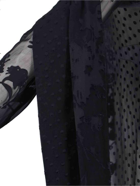  마린세르 롱 원피스 마린 세르 실크 블렌드 맥시 드레스 블랙 - MARINE SERRE