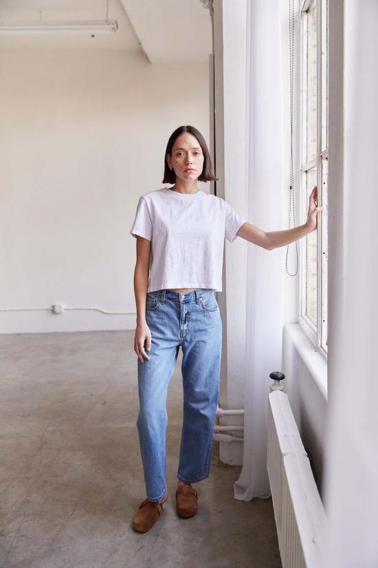  It Is Well L.A. 반팔 티셔츠 잇 이즈 웰 L.A. 크롭 티 - OTHER BRANDS