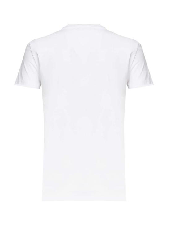  막스마라 반팔 티셔츠 막스 마라 로고가 있는 축구 티셔츠 (화이트) - MAX MARA