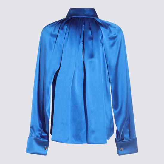  막스마라 블라우스 막스 마라 살리체 셔츠 블루 - MAX MARA