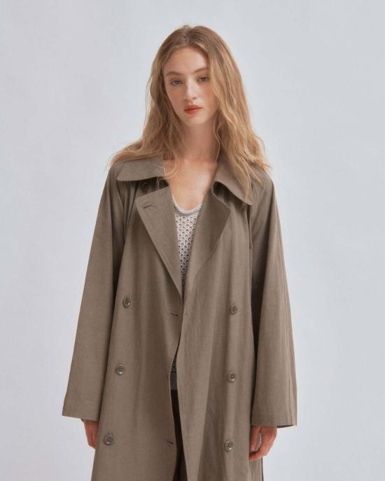  사야카 다비스 뉴욕 트렌치 코트 사야카 데이비스 뉴욕 라이트  모스 그레이 - SAYAKA DAVIS NEW YORK