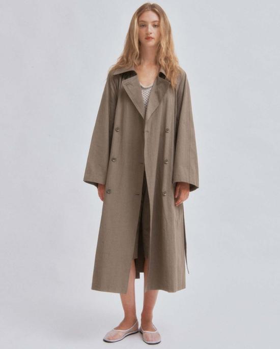  사야카 다비스 뉴욕 트렌치 코트 사야카 데이비스 뉴욕 라이트  모스 그레이 - SAYAKA DAVIS NEW YORK