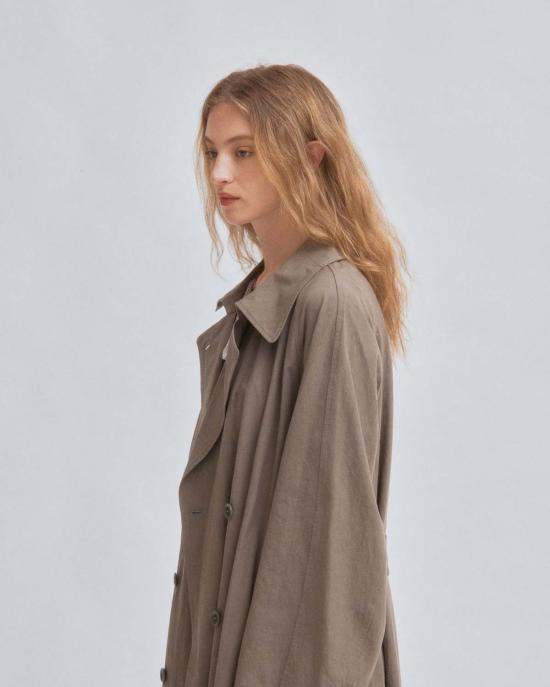  사야카 다비스 뉴욕 트렌치 코트 사야카 데이비스 뉴욕 라이트  모스 그레이 - SAYAKA DAVIS NEW YORK