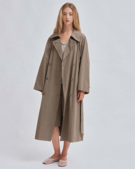  사야카 다비스 뉴욕 트렌치 코트 사야카 데이비스 뉴욕 라이트  모스 그레이 - SAYAKA DAVIS NEW YORK