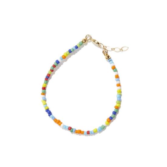  핸섬 바디 주얼리 핸드즘 컬러 비즈 팔찌 멀티 - HNDSM