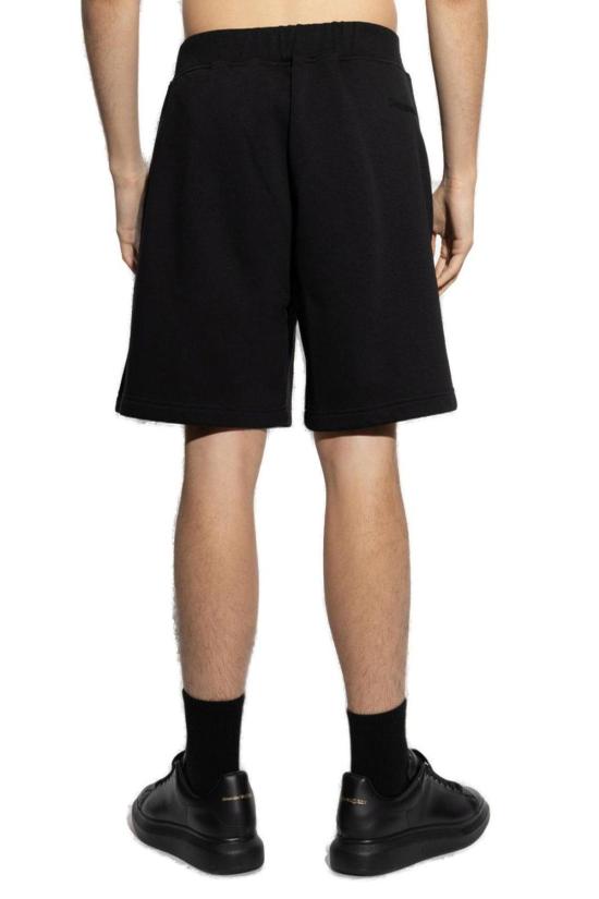  [키즈] 디스퀘어드2 쇼츠/버뮤다 Dsquared2 로고 고무 처리된 신축성 허리밴드 반바지 블랙 - DSQUARED2