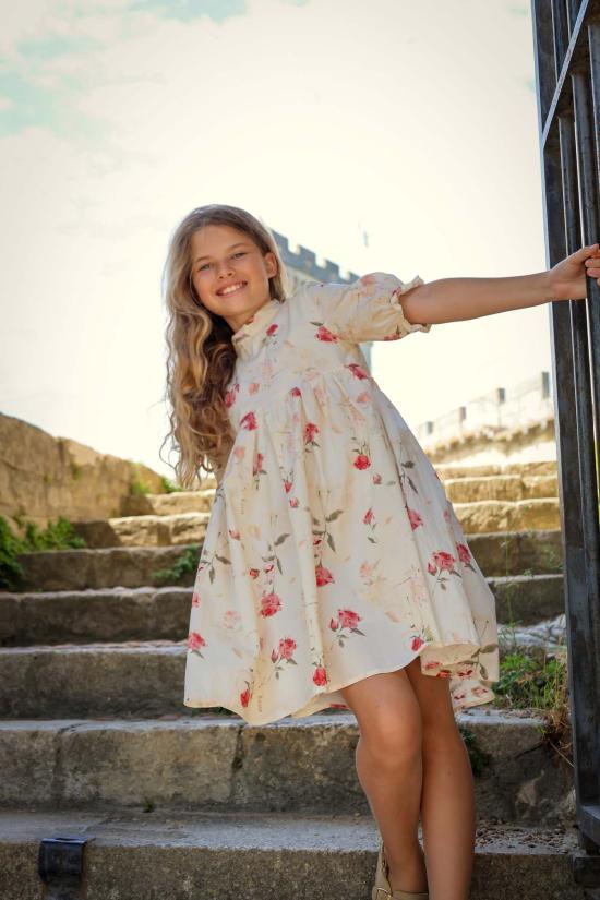  [키즈] Piper&Cloth 원피스 파이퍼앤클로스 키즈 마들렌 드레스 아이보리 블룸 - PIPER&CLOTH