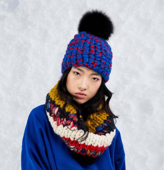  Mischa Lampert 모자 미샤 램퍼트 블루/레드 비니 폼스터 + 블랙 XL 폼 - OTHER BRANDS