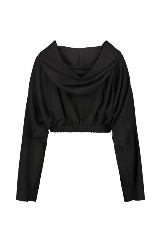  릭 오웬스 튜닉 콘코르디아 크롭 후드  블랙 - RICK OWENS