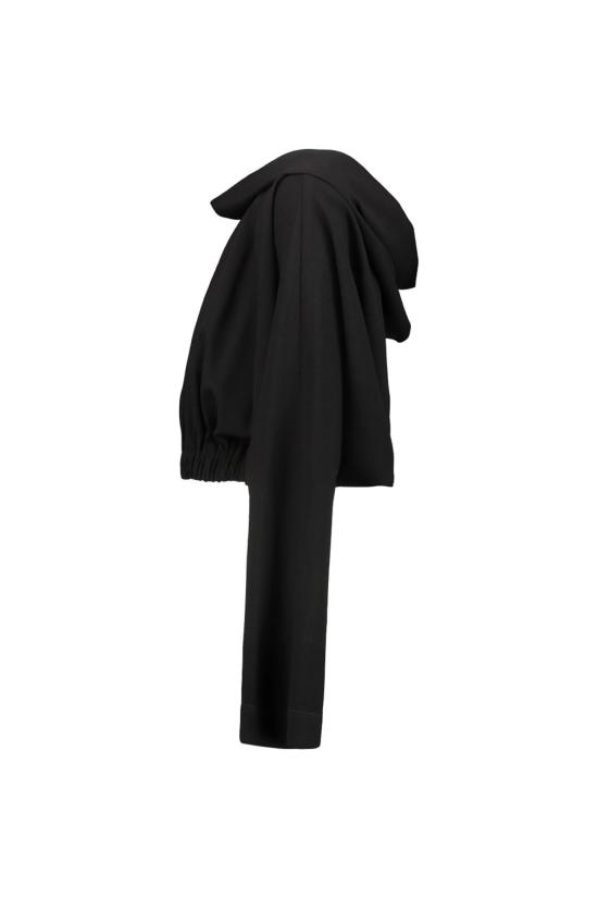  릭 오웬스 튜닉 콘코르디아 크롭 후드  블랙 - RICK OWENS