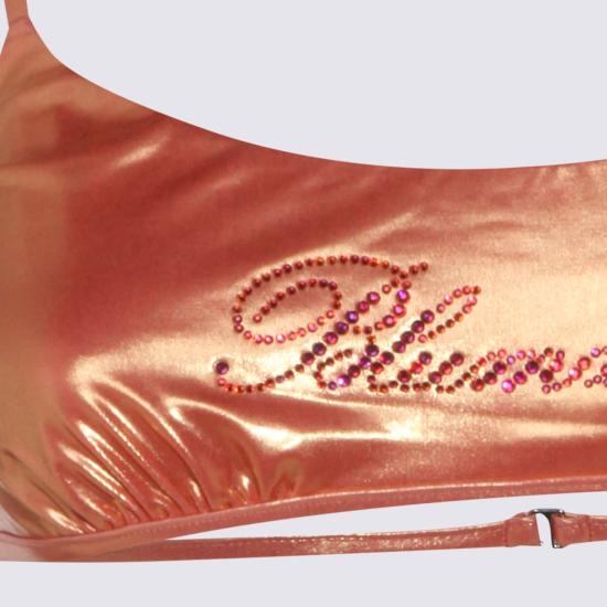  블루마린 비키니 수영복 오렌지  탑 커버업 파파야 오렌지 - BLUMARINE