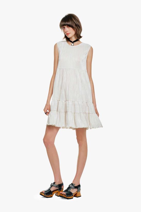  안나 수이 숏 원피스 Anna Sui Plissé 베이비돌 드레스 - ANNA SUI
